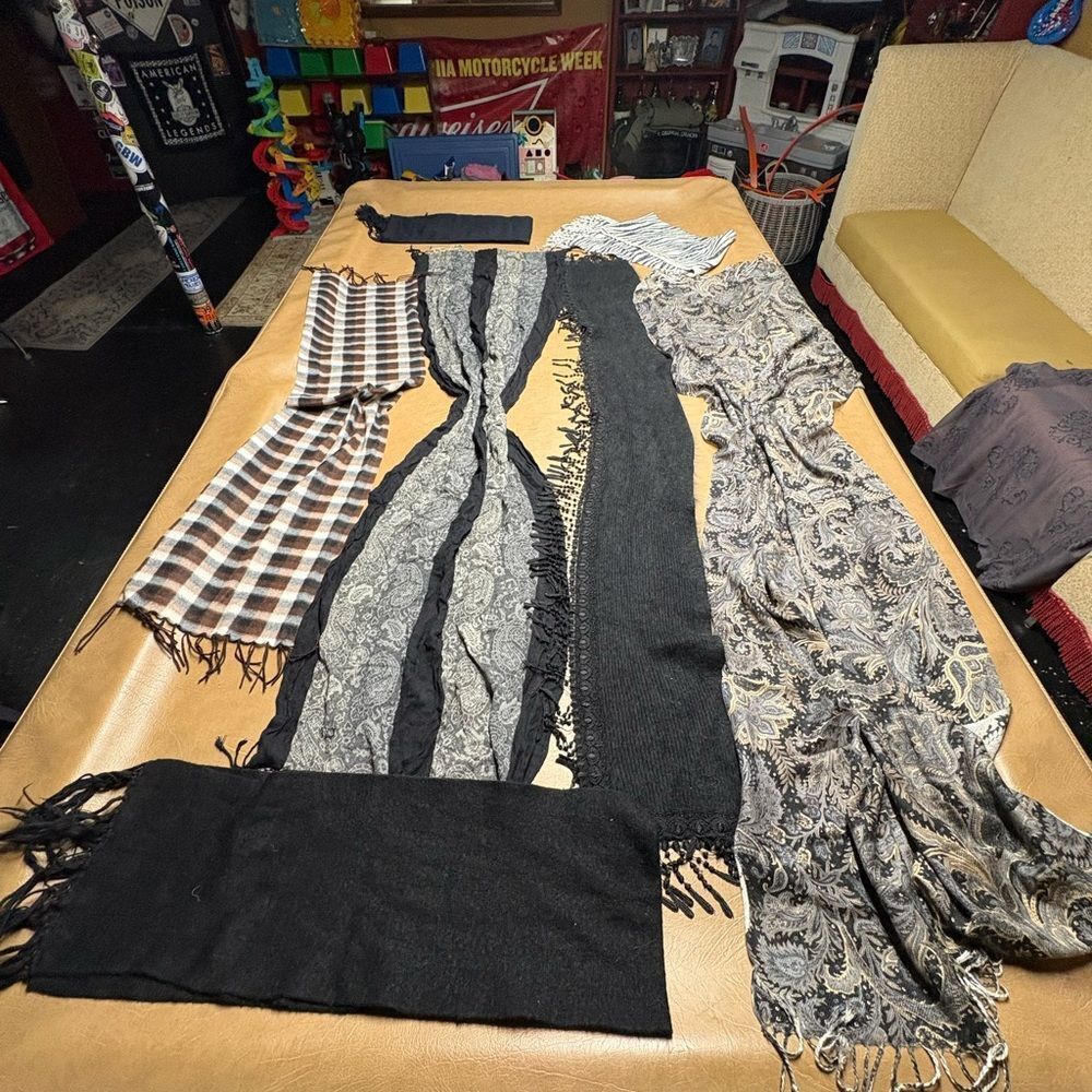 Black and Gray Scarfs